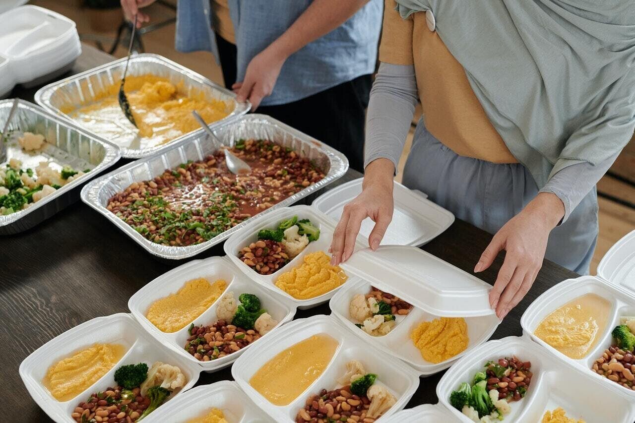 Food Served on Trays