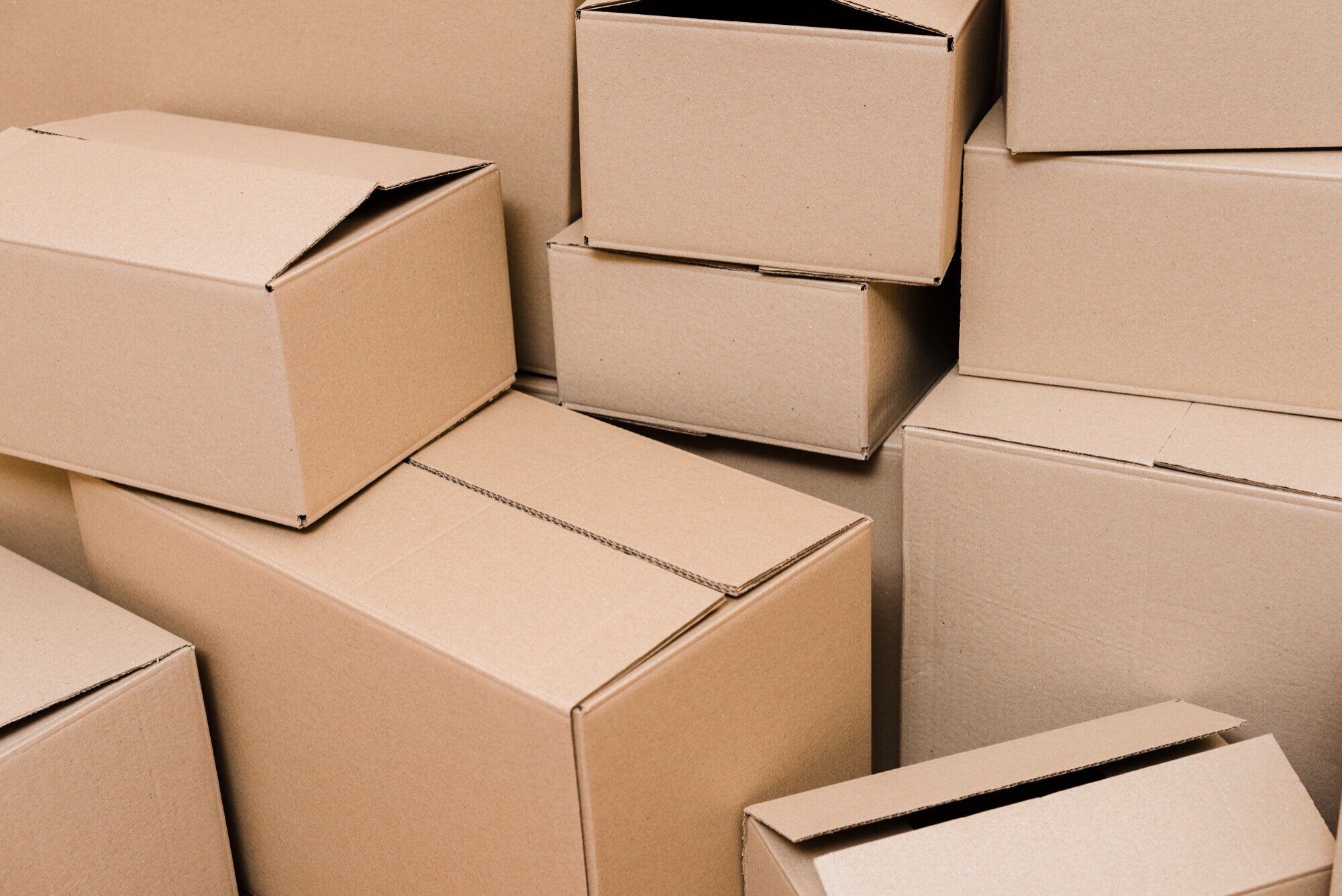 Closed Cardboard Boxes